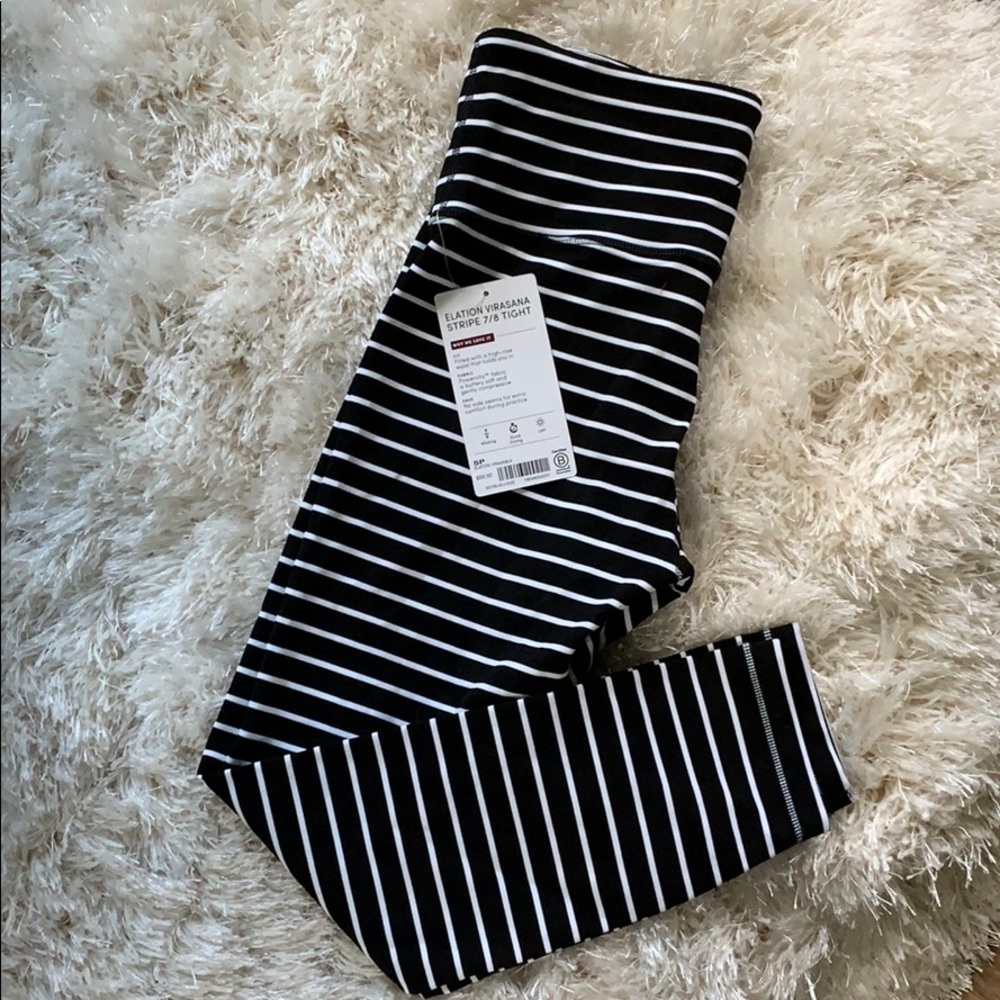 Elation Virasana 7/8 Stripe Tight /Leggings